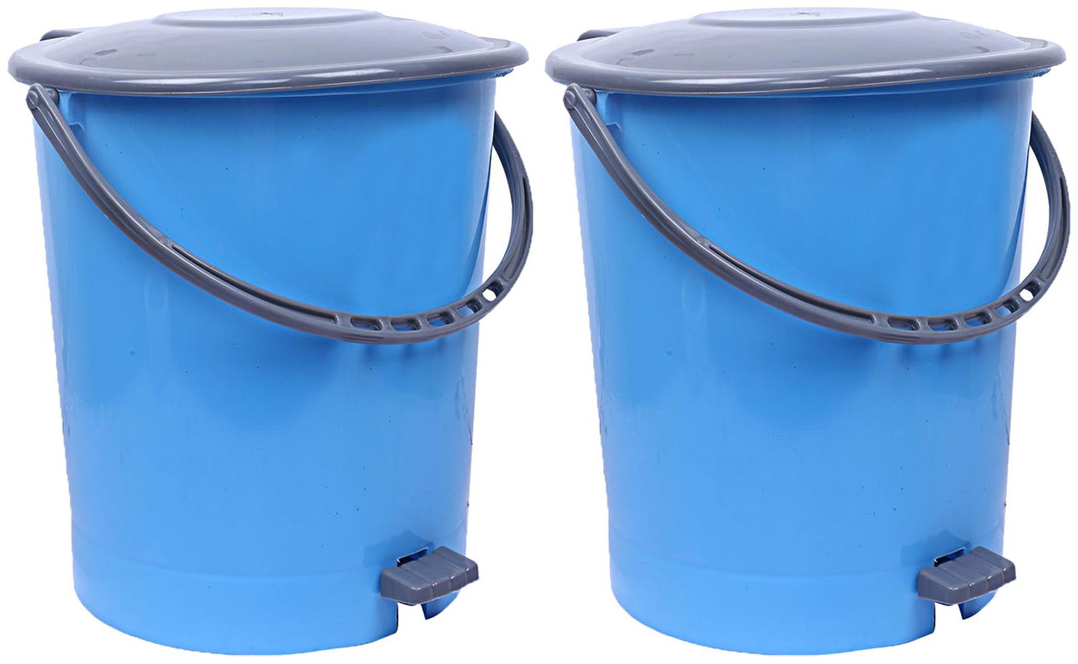 Kuber Industries Plastic 2 pcs Dustbin Garbage Bin with Handle 10 L(Blue Grey) - CTHH13378
Kuber Industries Plastic 2 pcs Dustbin Garbage Bin with Handle 10 L(Blue Grey) - CTHH13378