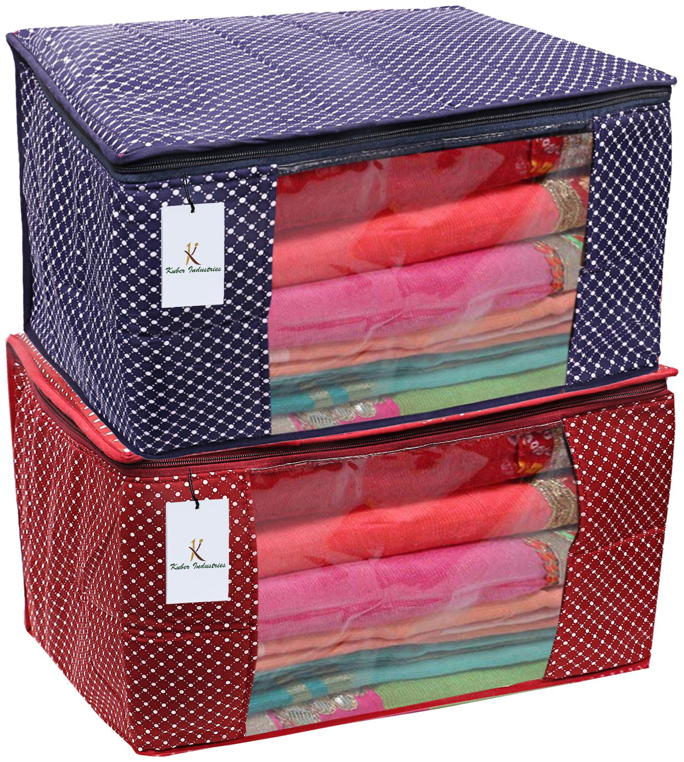 Kuber Industries Cotton 2 Pieces Three Layer Quilted Extra Large Saree Cover (Maroon Blue)- CTHH22067
Kuber Industries Cotton 2 Pieces Three Layer Quilted Extra Large Saree Cover (Maroon Blue)- CTHH22067
