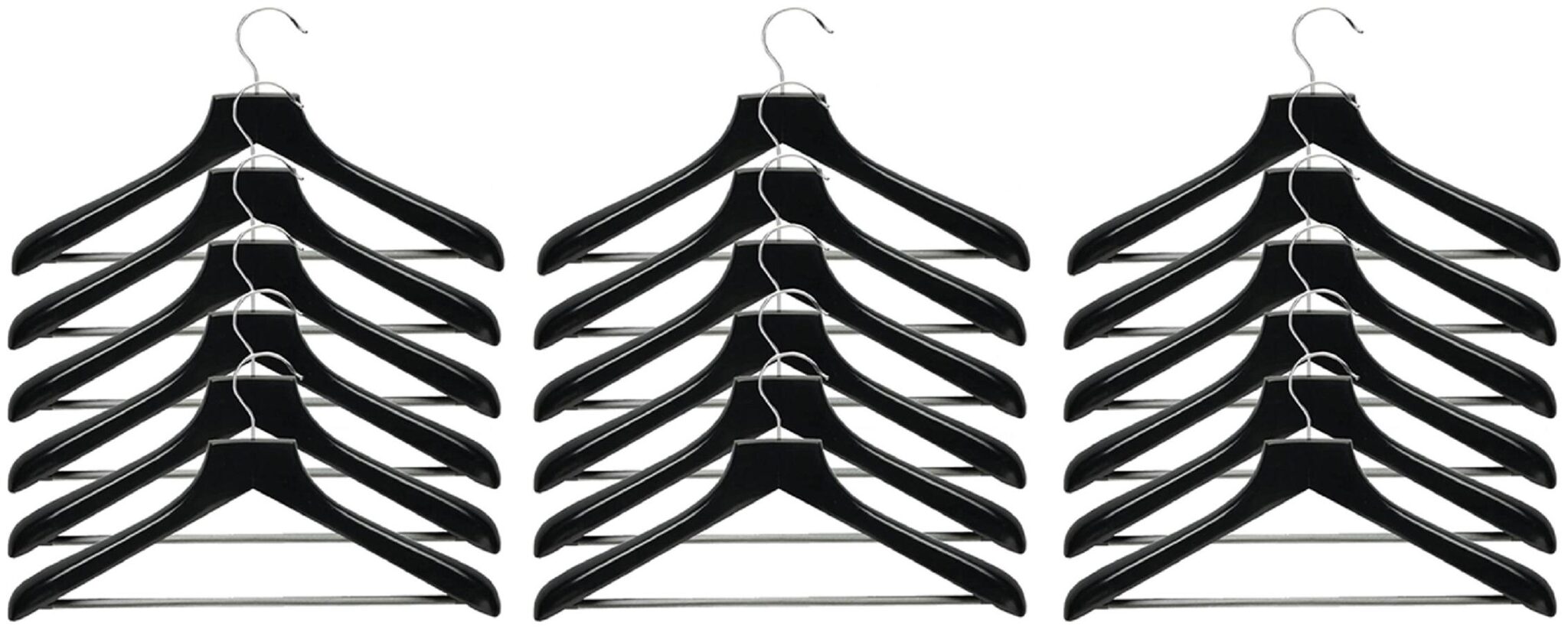 Kuber Industries Plastic 18 pcs Hangers for Wardrobe 16 Inches 45x16x5 CM-(Black) CTHH10191
Kuber Industries Plastic 18 pcs Hangers for Wardrobe 16 Inches 45x16x5 CM-(Black) CTHH10191