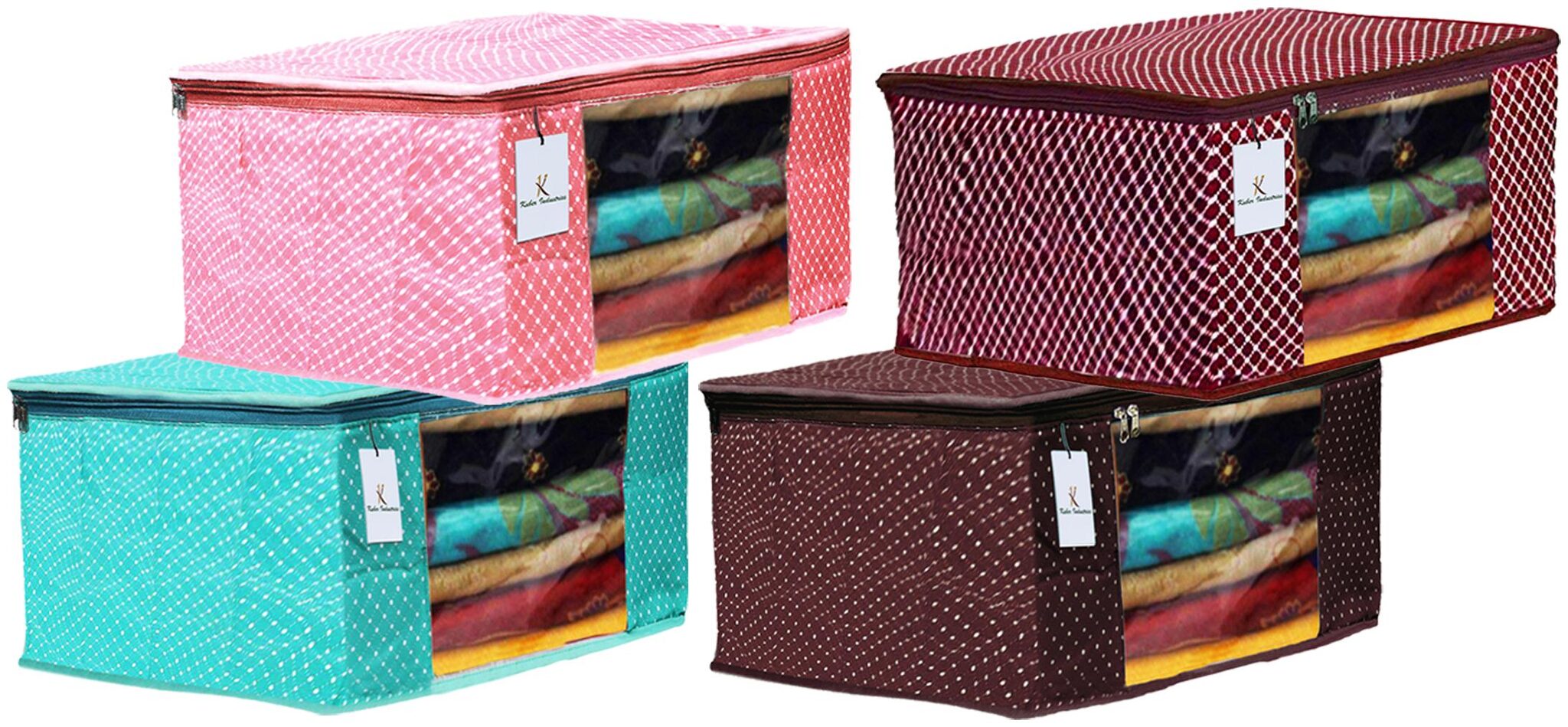 Kuber Industries Polka Dots 4 pcs Cotton 3 Layered Quilted Saree Cover (Green Brown Peach Maroon) - CTHH14956
Kuber Industries Polka Dots 4 pcs Cotton 3 Layered Quilted Saree Cover (Green Brown Peach Maroon) - CTHH14956