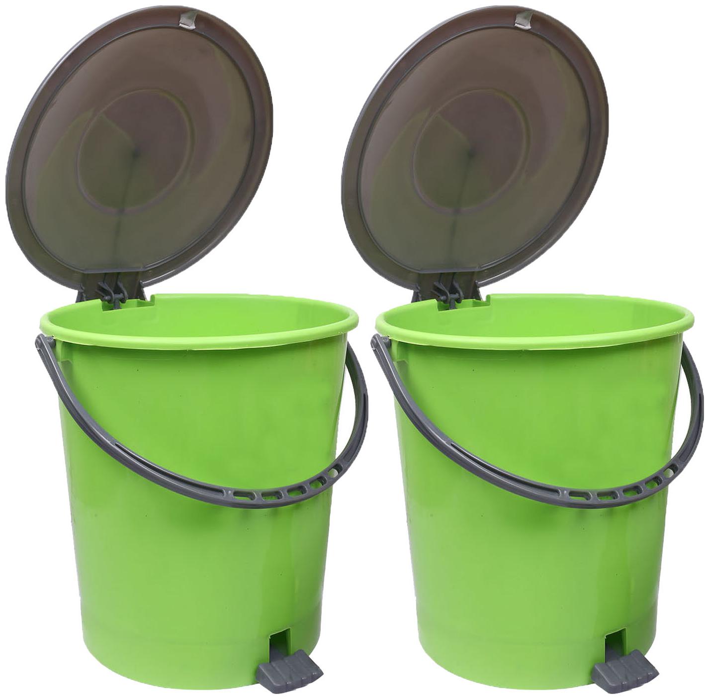Kuber Industries Plastic 2 pcs Dustbin Garbage Bin with Handle 10 L(Green Grey) - CTHH13391
Kuber Industries Plastic 2 pcs Dustbin Garbage Bin with Handle 10 L(Green Grey) - CTHH13391