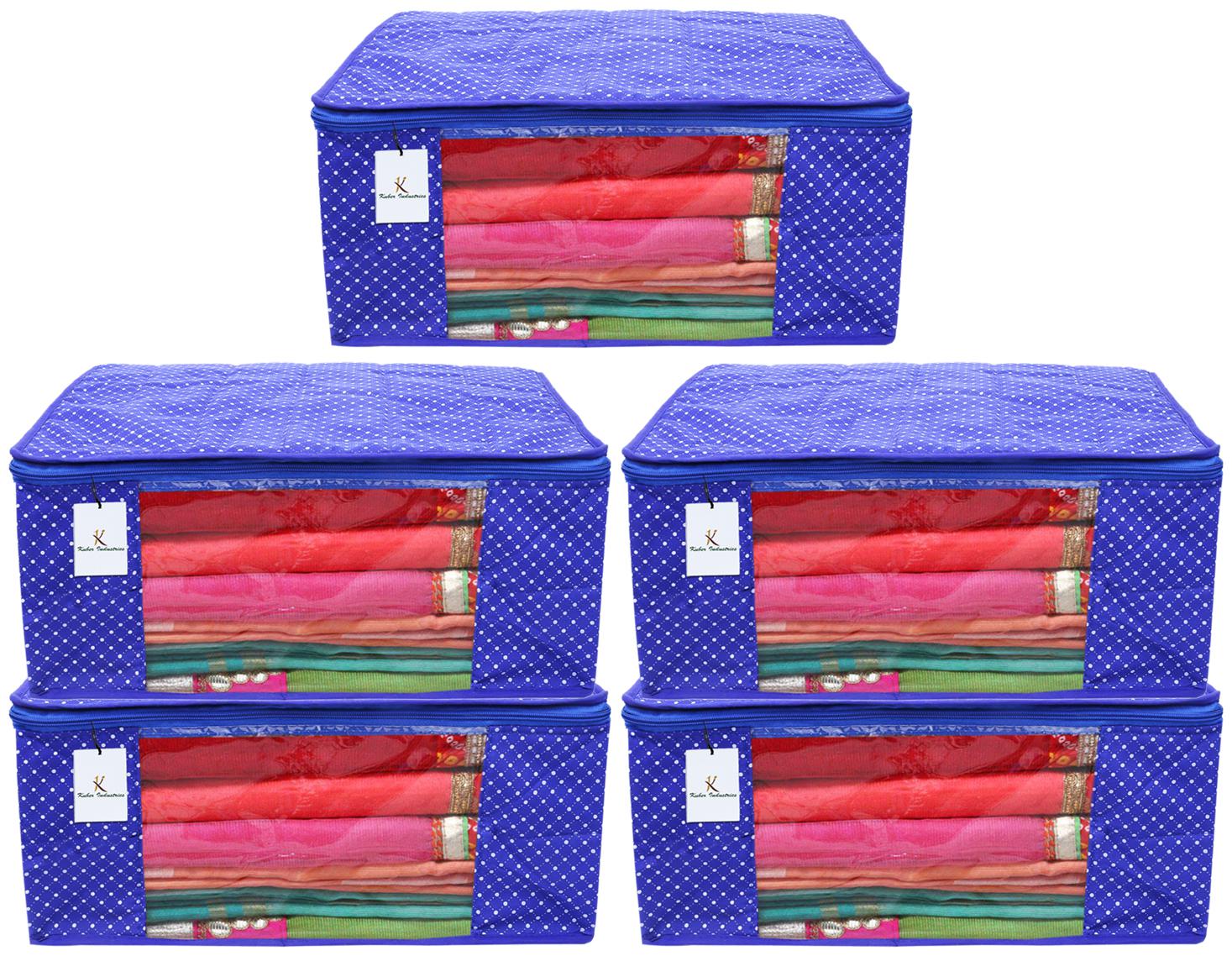 Kuber Industries Polka Dots 5 Piece Cotton 3 Layered Quilted Saree Cover Blue- CTHH12849
Kuber Industries Polka Dots 5 Piece Cotton 3 Layered Quilted Saree Cover Blue- CTHH12849