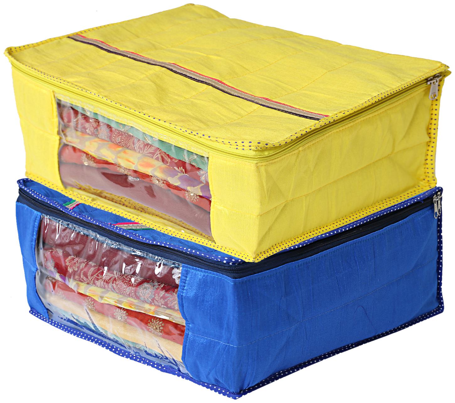 Kuber Industries 2 Pieces Raw Silk Saree Cover Wardrobe Organizer (Blue Yellow)- CTHH11513
Kuber Industries 2 Pieces Raw Silk Saree Cover Wardrobe Organizer (Blue Yellow)- CTHH11513