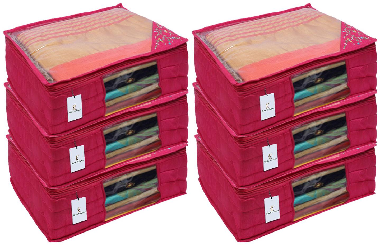 Kuber Industries 3 layered Quilted Silk 6 Pieces Saree Cover (Pink) -CTLTC10631 CTHH12104
Kuber Industries 3 layered Quilted Silk 6 Pieces Saree Cover (Pink) -CTLTC10631 CTHH12104