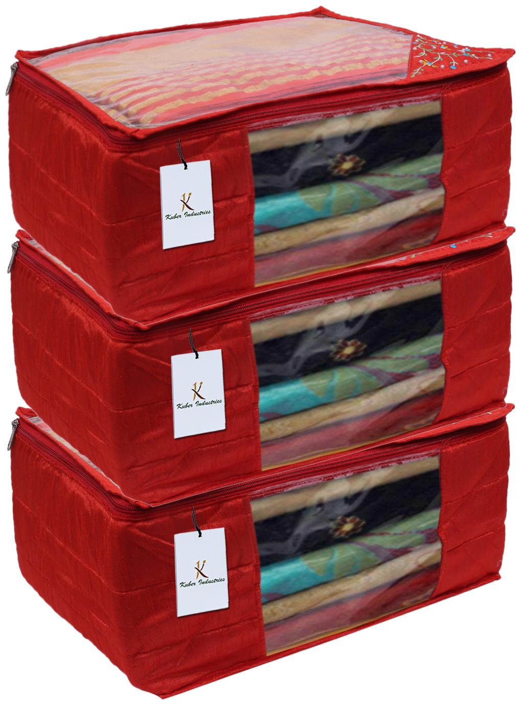 Kuber Industries 3 layered Quilted Silk 3 Pieces Saree Cover (Red) -CTLTC10624 CTHH12097
Kuber Industries 3 layered Quilted Silk 3 Pieces Saree Cover (Red) -CTLTC10624 CTHH12097