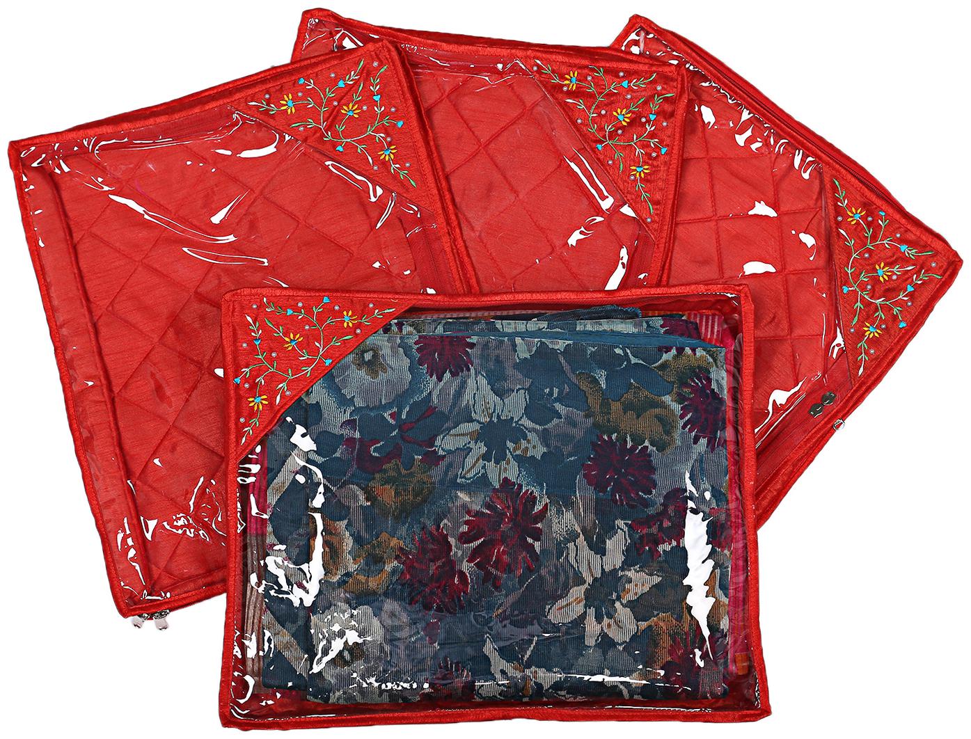 Kuber Industries Silk 4 Pieces Single Packing Saree Cover (Red) -CTLTC10600 CTHH12073
Kuber Industries Silk 4 Pieces Single Packing Saree Cover (Red) -CTLTC10600 CTHH12073