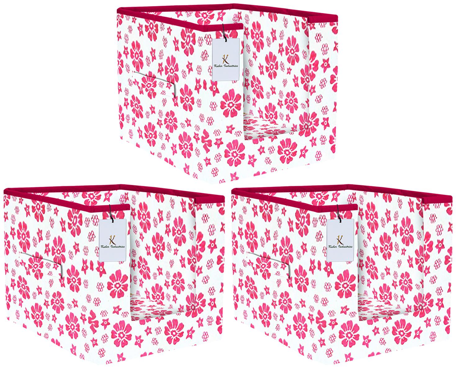 Kuber Industries Flower Printed 3 pc Non Woven Shirt Stacker Wardrobe Organizer Set (Pink) - CTHH16706
Kuber Industries Flower Printed 3 pc Non Woven Shirt Stacker Wardrobe Organizer Set (Pink) - CTHH16706
