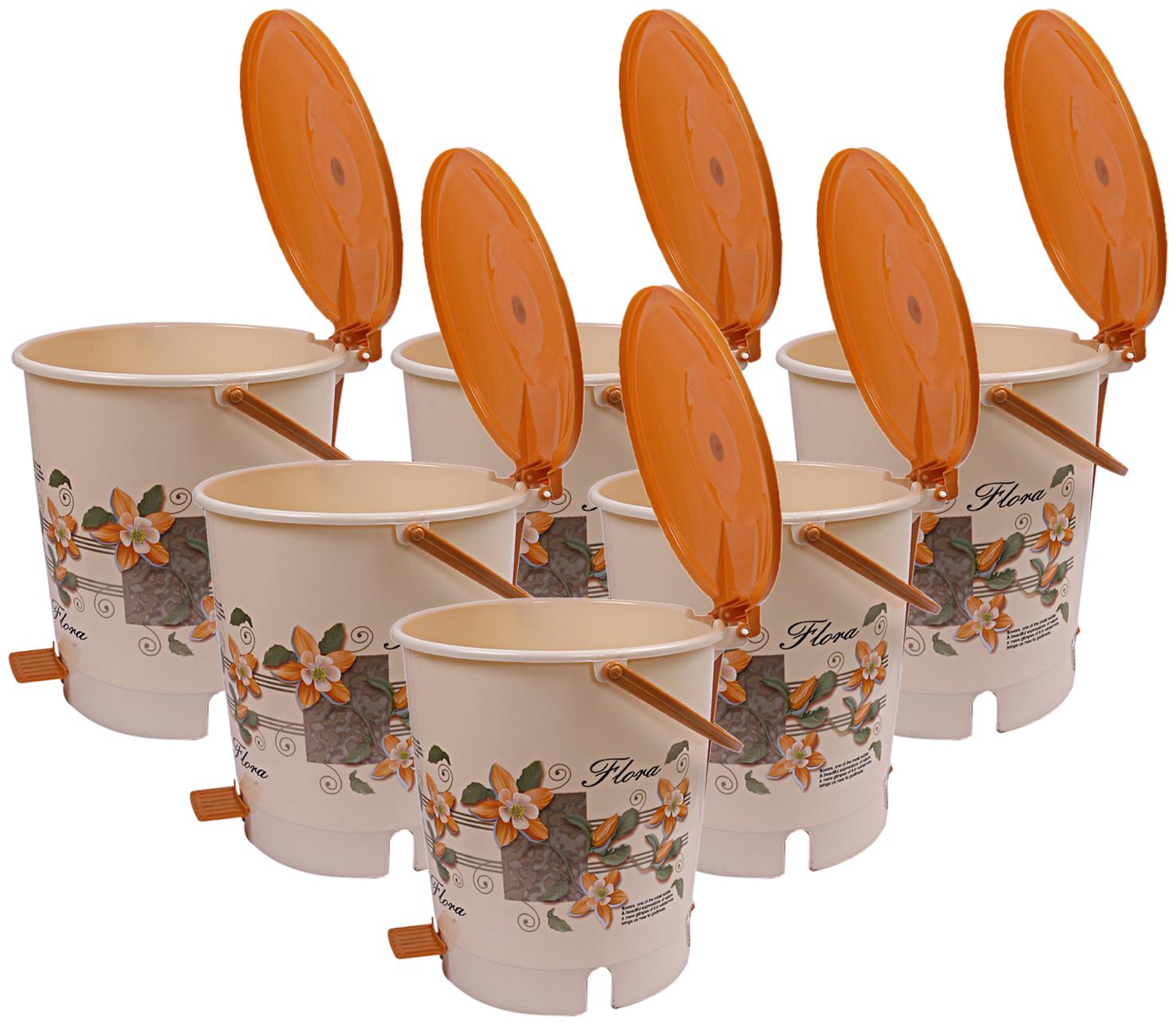 Kuber Industries Virgin Plastic 6 pcs Dustbin Garbage Bin with Handle 10 L (Cream) -CTLTC10871 CTHH12344
Kuber Industries Virgin Plastic 6 pcs Dustbin Garbage Bin with Handle 10 L (Cream) -CTLTC10871 CTHH12344