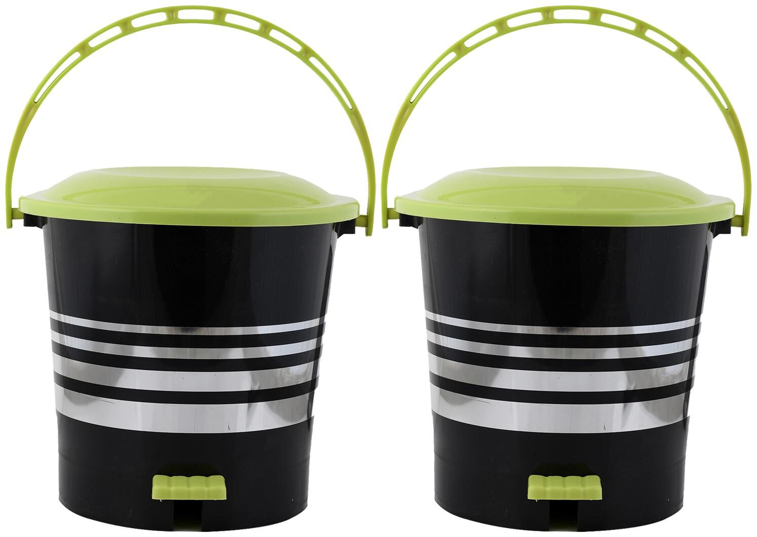 Kuber Industries 2 pcs Plastic Dustbin Garbage Bin with Handle 10 L (Green) - CTHH17407
Kuber Industries 2 pcs Plastic Dustbin Garbage Bin with Handle 10 L (Green) - CTHH17407