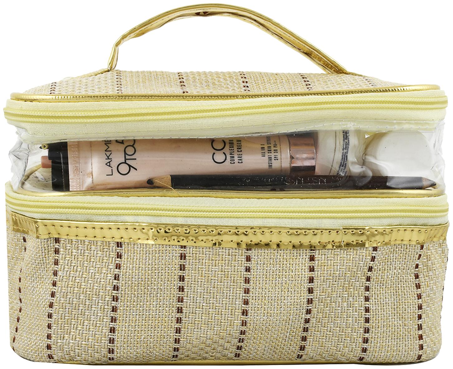 Kuber Industries Jute Design Make Up Kit Cum Cosmetic Kit Jewellery Kit Pouches for travel accessories (Cream) - CTHH18357
Kuber Industries Jute Design Make Up Kit Cum Cosmetic Kit Jewellery Kit Pouches for travel accessories (Cream) - CTHH18357