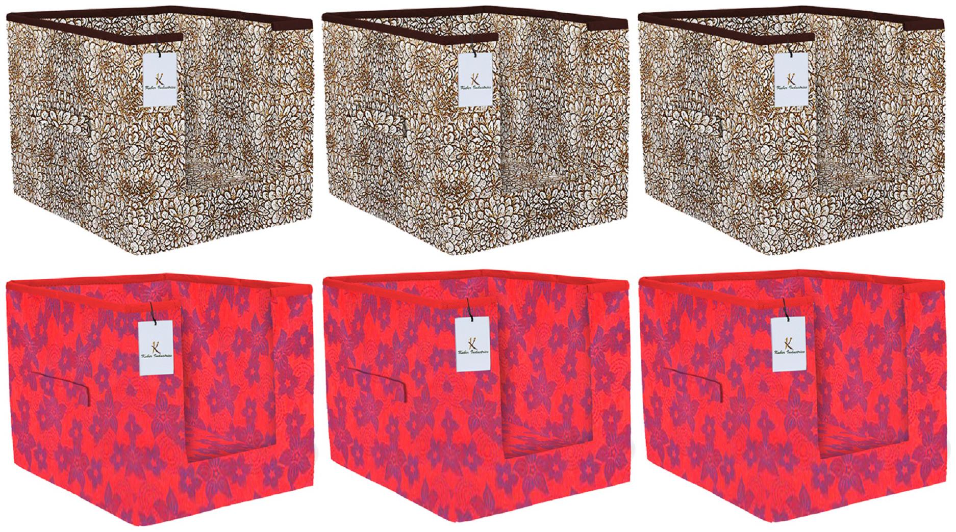Kuber Industries Metalic Printed 6 pc Non Woven Shirt Stacker Wardrobe Organizer Set (Red Golden Brown) - CTHH16696
Kuber Industries Metalic Printed 6 pc Non Woven Shirt Stacker Wardrobe Organizer Set (Red Golden Brown) - CTHH16696