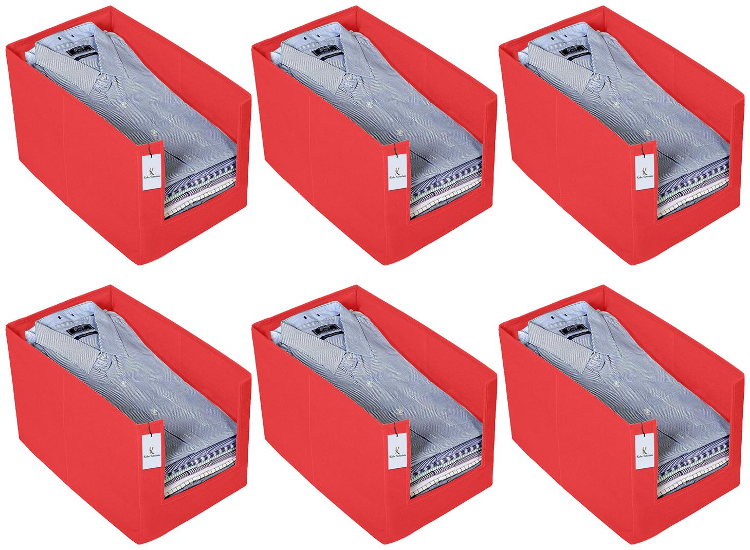 Kuber Industries 6 pc Non Woven Shirt Stacker Wardrobe Organizer Set Red- CTHH16215
Kuber Industries 6 pc Non Woven Shirt Stacker Wardrobe Organizer Set Red- CTHH16215