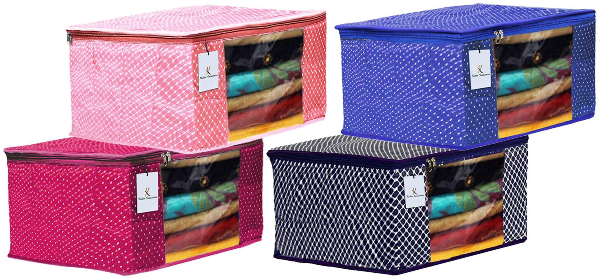 Kuber Industries Polka Dots 4 pcs Cotton 3 Layered Quilted Saree Cover (Peach Rani Blue Royal Blue) - CTHH14970
Kuber Industries Polka Dots 4 pcs Cotton 3 Layered Quilted Saree Cover (Peach Rani Blue Royal Blue) - CTHH14970