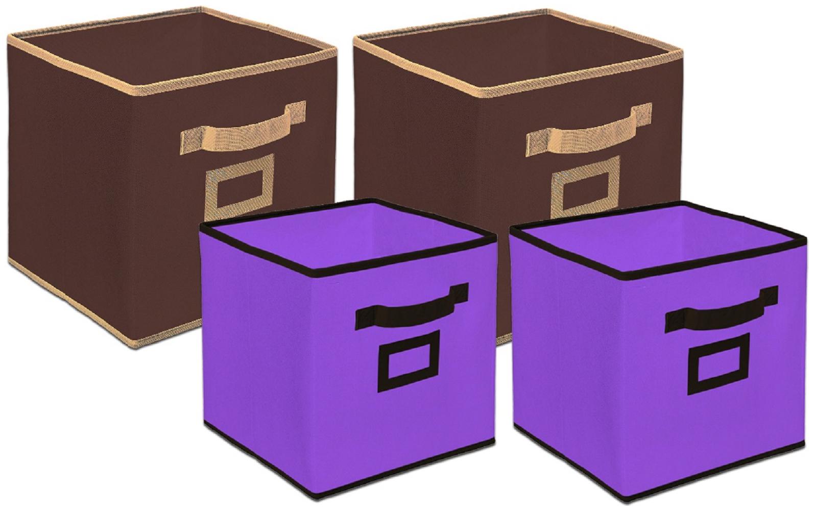 Kuber Industries Non Woven 4 pcs Small Large Foldable Storage Organiser Cubes Boxes (Coffee Purple) - CTHH17060
Kuber Industries Non Woven 4 pcs Small Large Foldable Storage Organiser Cubes Boxes (Coffee Purple) - CTHH17060