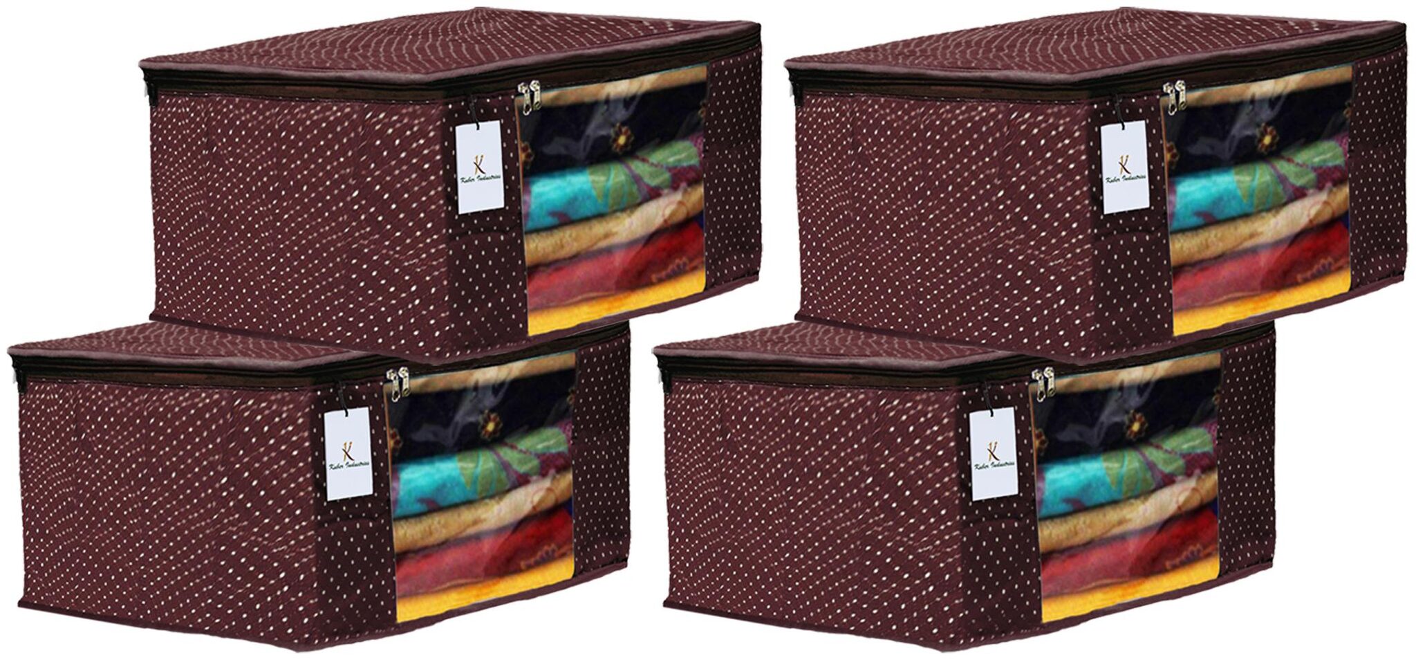 Kuber Industries Polka Dots 4 pcs Cotton 3 Layered Quilted Saree Cover (Brown) - CTHH14774
Kuber Industries Polka Dots 4 pcs Cotton 3 Layered Quilted Saree Cover (Brown) - CTHH14774
