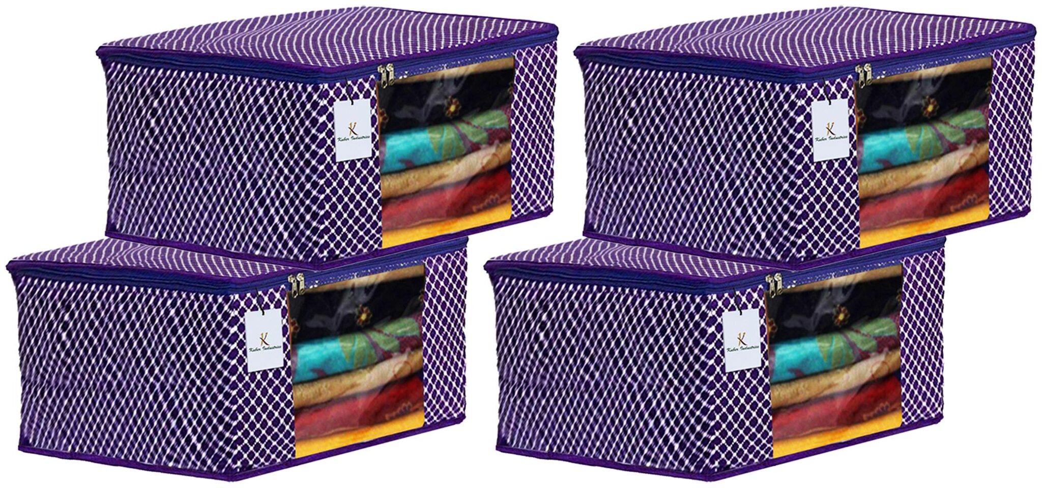 Kuber Industries Polka Dots 4 pcs Cotton 3 Layered Quilted Saree Cover (Purple) - CTHH14764
Kuber Industries Polka Dots 4 pcs Cotton 3 Layered Quilted Saree Cover (Purple) - CTHH14764