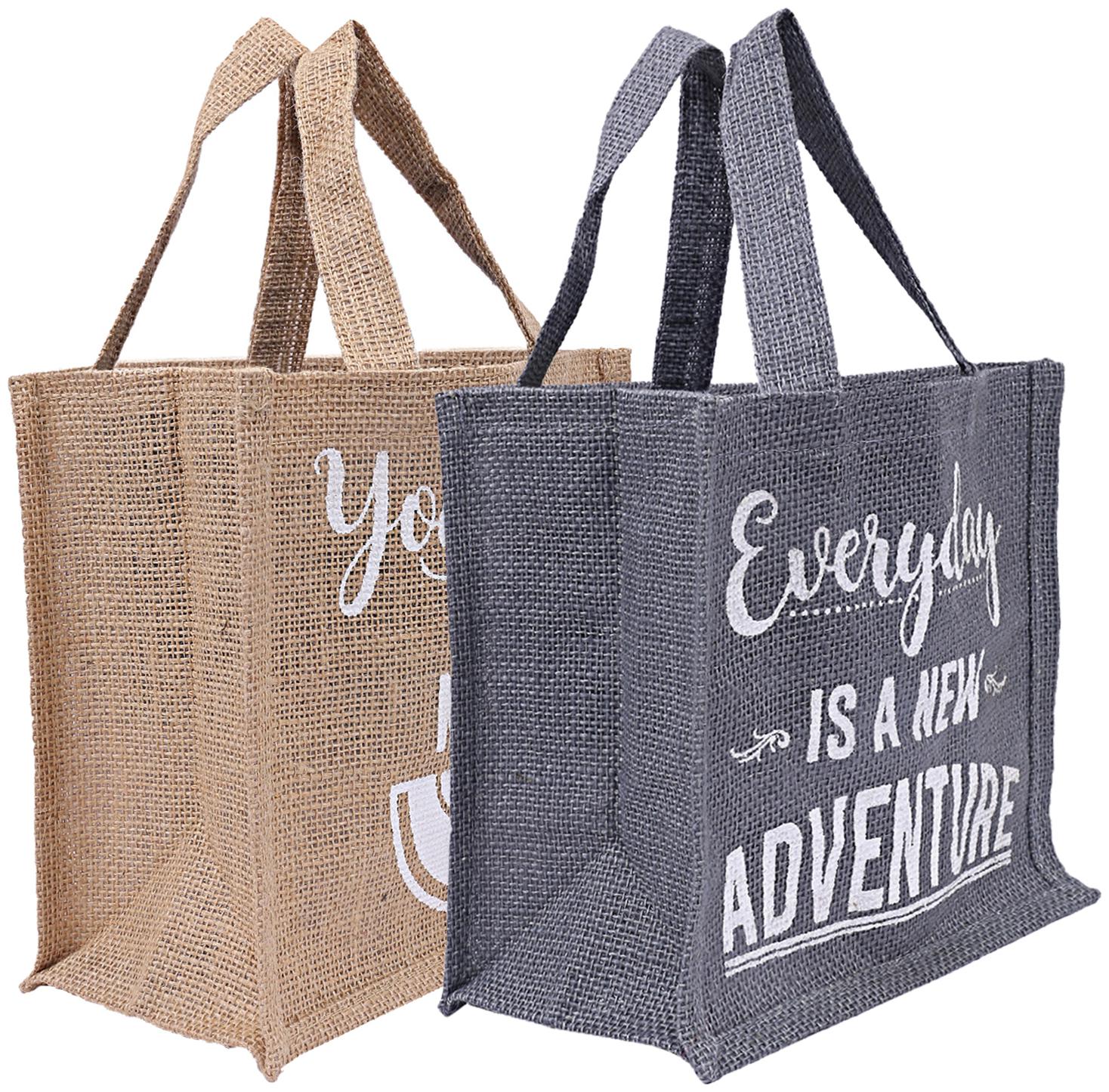 Kuber Industries 2 pcs Men s and Women s Reusable Eco-Friendly Multipurpose Jute Hand Bag (Brown Grey) - CTHH11252
Kuber Industries 2 pcs Men s and Women s Reusable Eco-Friendly Multipurpose Jute Hand Bag (Brown Grey) - CTHH11252