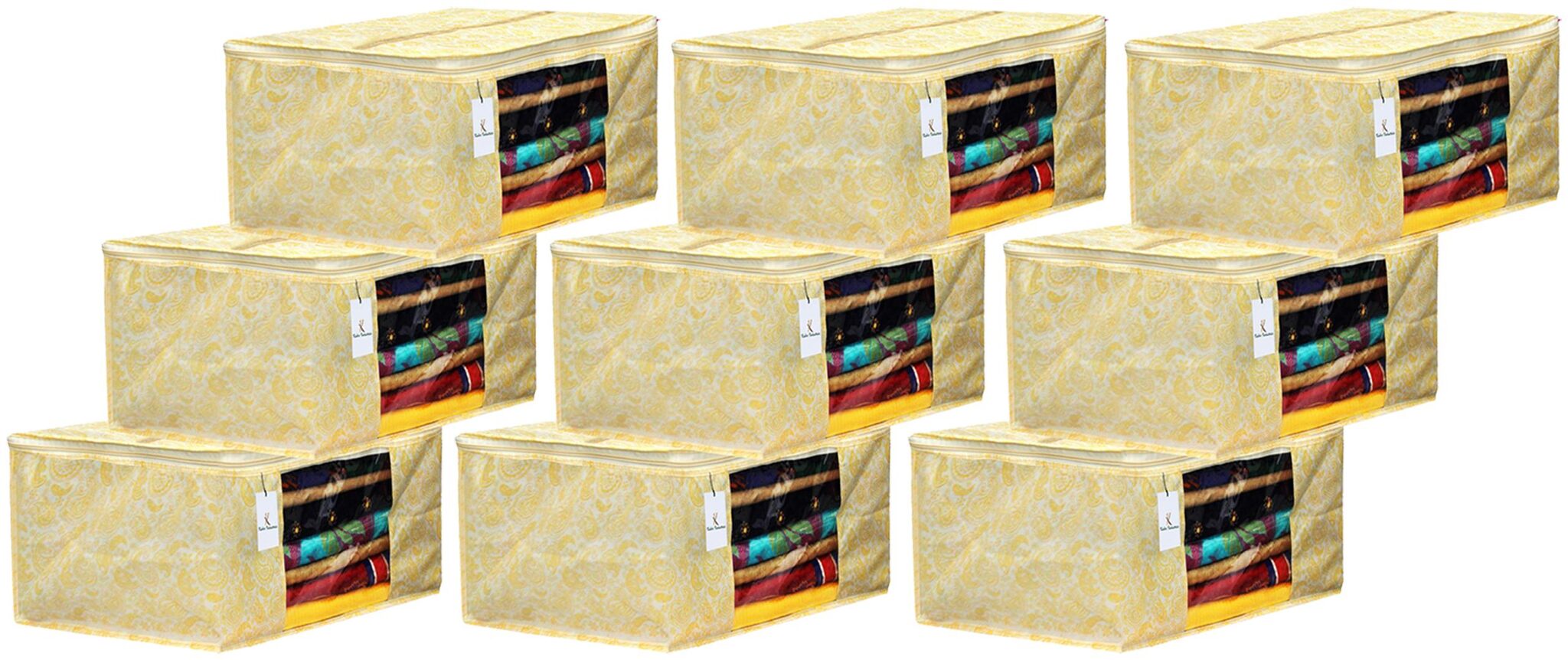 Kuber Industries Leaf Design 9 pc Non Woven Fabric Saree Cover Set with Transparent Window Extra Large Gold- CTHH16153
Kuber Industries Leaf Design 9 pc Non Woven Fabric Saree Cover Set with Transparent Window Extra Large Gold- CTHH16153