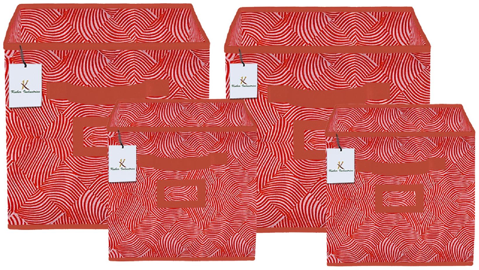Kuber Industries Laheriya Design Non Woven 4 pcs Small Large Foldable Storage Organiser Cubes Boxes (Orange) - CTHH17162
Kuber Industries Laheriya Design Non Woven 4 pcs Small Large Foldable Storage Organiser Cubes Boxes (Orange) - CTHH17162