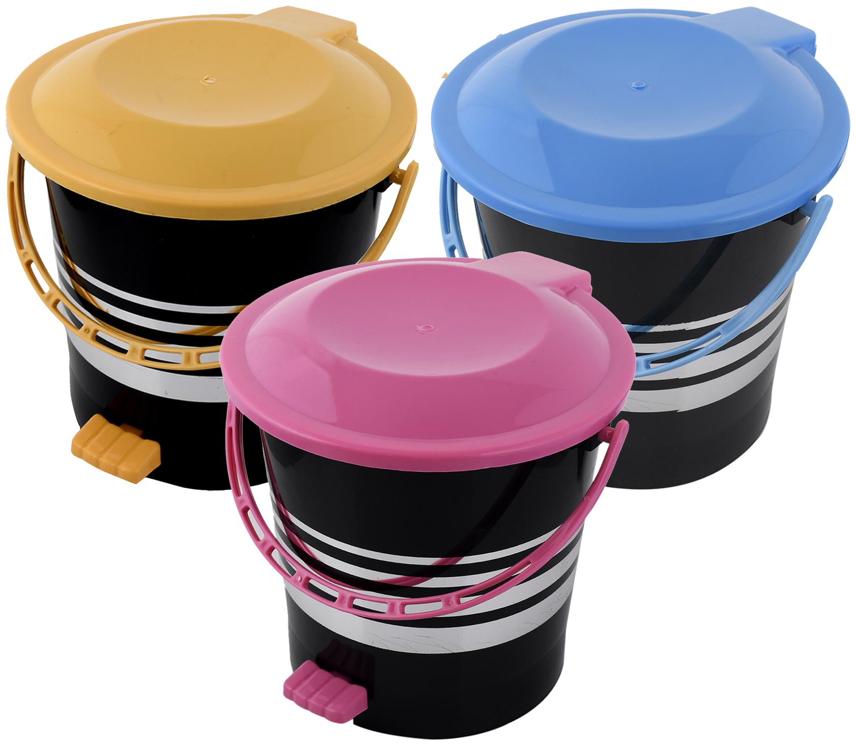 Kuber Industries 3 pcs Plastic Dustbin Garbage Bin with Handle 10 L (Yellow Pink Blue) - CTHH17424
Kuber Industries 3 pcs Plastic Dustbin Garbage Bin with Handle 10 L (Yellow Pink Blue) - CTHH17424