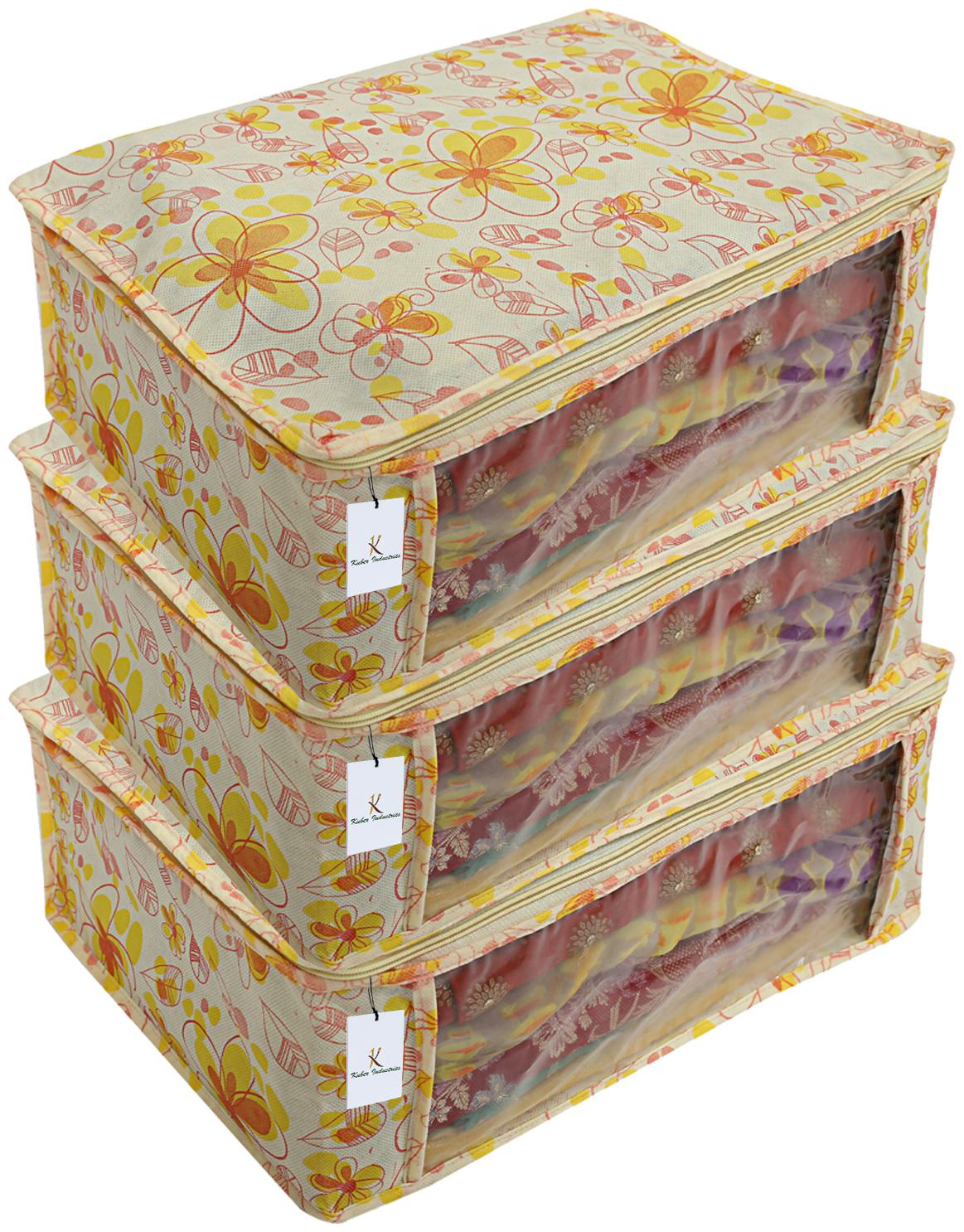 Kuber Industries 3 Piece Non Woven Saree Cover Set Ivory Red 7 Inches Height CTHH11467
Kuber Industries 3 Piece Non Woven Saree Cover Set Ivory Red 7 Inches Height CTHH11467