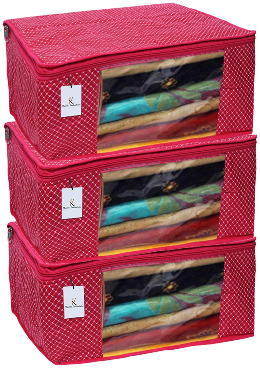 Kuber Industries Polka Dots 3 Piece Cotton 3 Layered Quilted Saree Cover Rani Color- CTHH22335
Kuber Industries Polka Dots 3 Piece Cotton 3 Layered Quilted Saree Cover Rani Color- CTHH22335