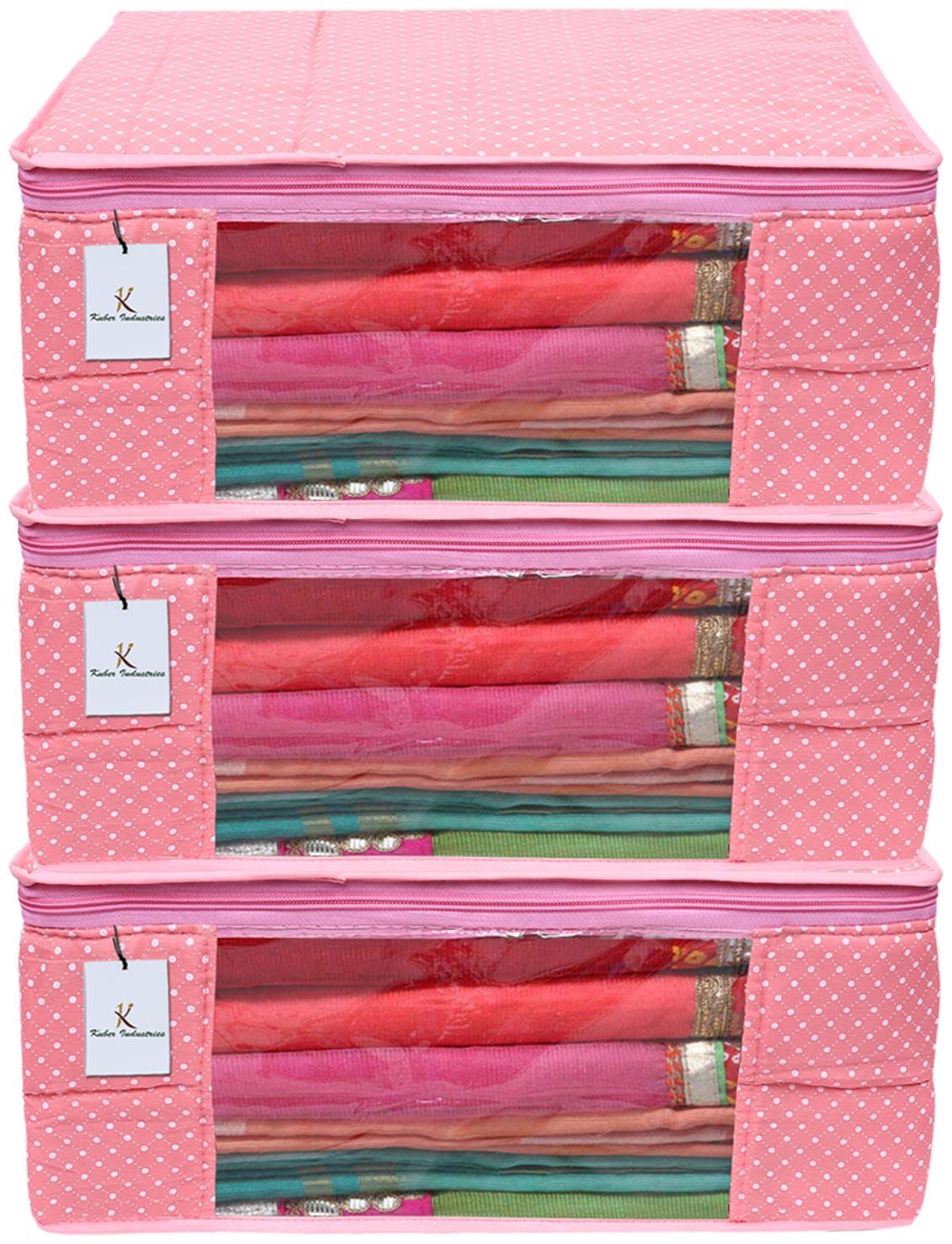 Kuber Industries Polka Dots 3 Piece Cotton 3 Layered Quilted Saree Cover Peach- CTHH22317
Kuber Industries Polka Dots 3 Piece Cotton 3 Layered Quilted Saree Cover Peach- CTHH22317