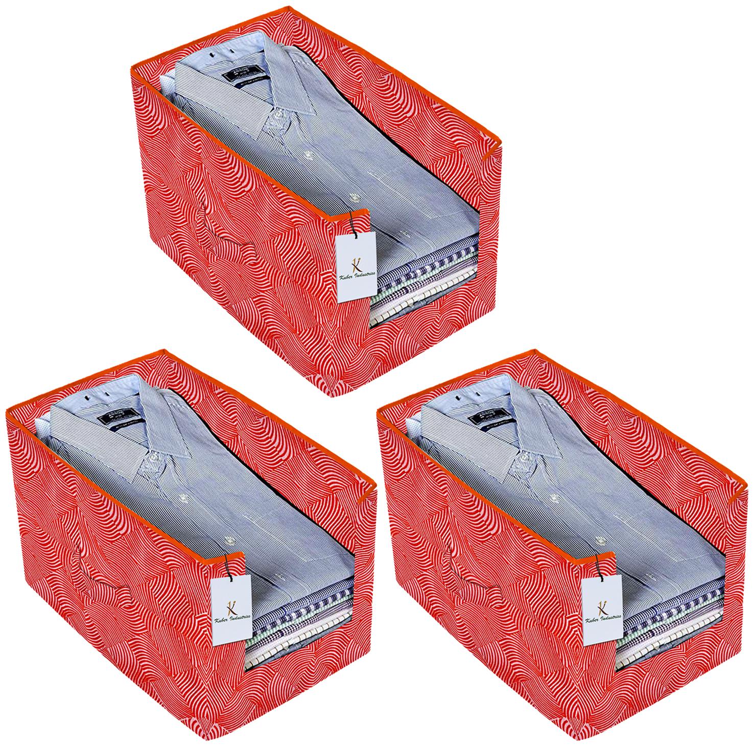 Kuber Industries Laheriya Printed 3 pc Non Woven Shirt Stacker Wardrobe Organizer Set (Orange) - CTHH16825
Kuber Industries Laheriya Printed 3 pc Non Woven Shirt Stacker Wardrobe Organizer Set (Orange) - CTHH16825