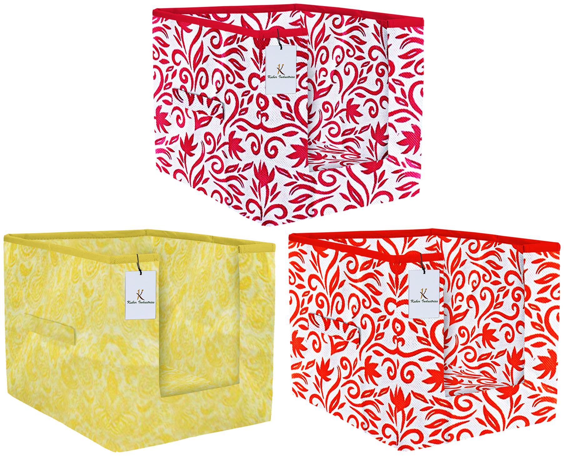 Kuber Industries Leaf Printed 3 pc Non Woven Shirt Stacker Wardrobe Organizer Set (Pink Red Gold) - CTHH16787
Kuber Industries Leaf Printed 3 pc Non Woven Shirt Stacker Wardrobe Organizer Set (Pink Red Gold) - CTHH16787