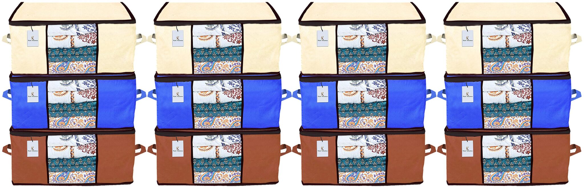 Kuber Industries Underbed Storage Bag Storage Organiser Blanket Cover Set of 12 - Extra Large Size Ivory Royal Blue Dark Brown CTHH14347
Kuber Industries Underbed Storage Bag Storage Organiser Blanket Cover Set of 12 - Extra Large Size Ivory Royal Blue Dark Brown CTHH14347