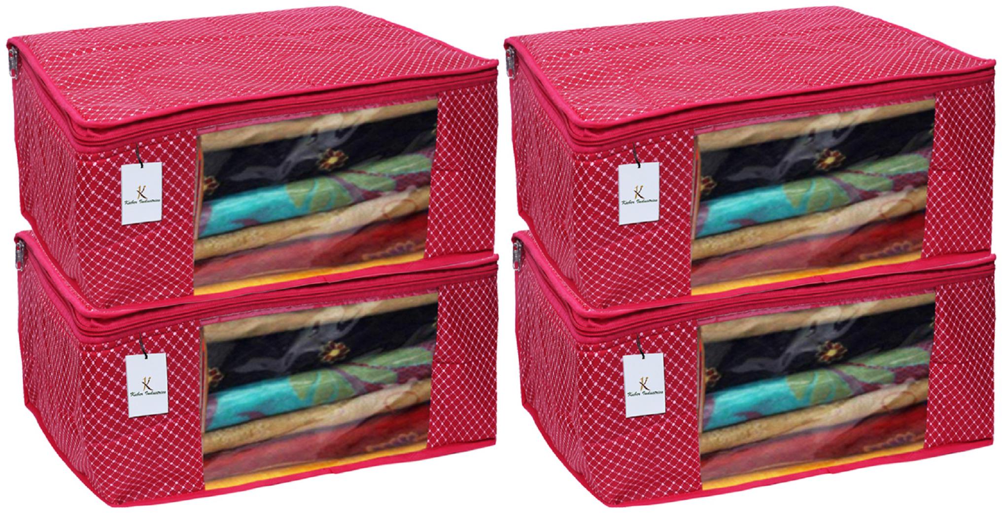 Kuber Industries Polka Dots 4 Piece Cotton 3 Layered Quilted Saree Cover Rani Color- CTHH12926
Kuber Industries Polka Dots 4 Piece Cotton 3 Layered Quilted Saree Cover Rani Color- CTHH12926