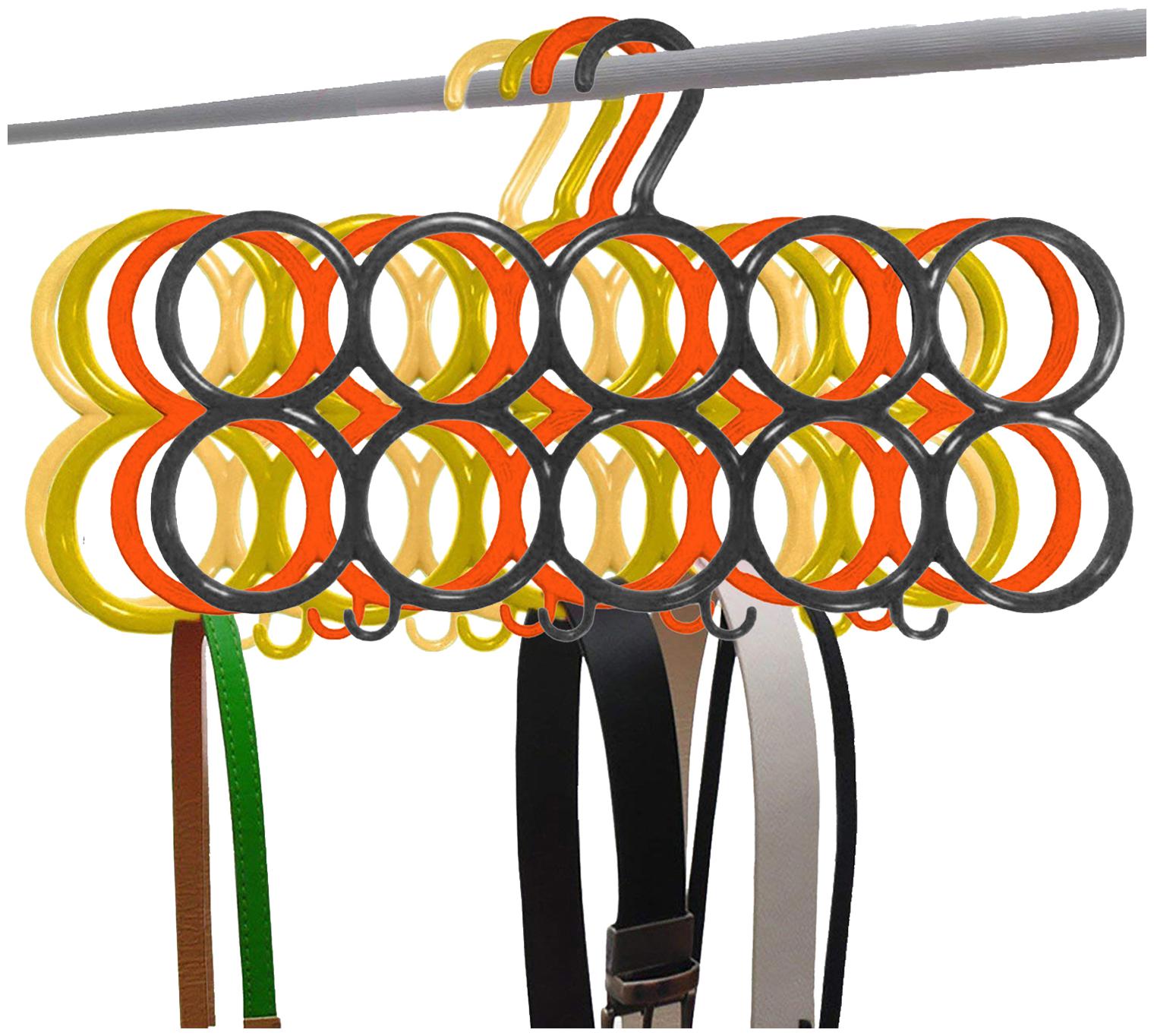 Kuber Industries 10-Circle Plastic 4 Pieces Ring Hanger for Scarf Shawl Tie Belt Closet Accessory Wardrobe Organizer (MultiColor) - CTHH14523
Kuber Industries 10-Circle Plastic 4 Pieces Ring Hanger for Scarf Shawl Tie Belt Closet Accessory Wardrobe Organizer (MultiColor) - CTHH14523