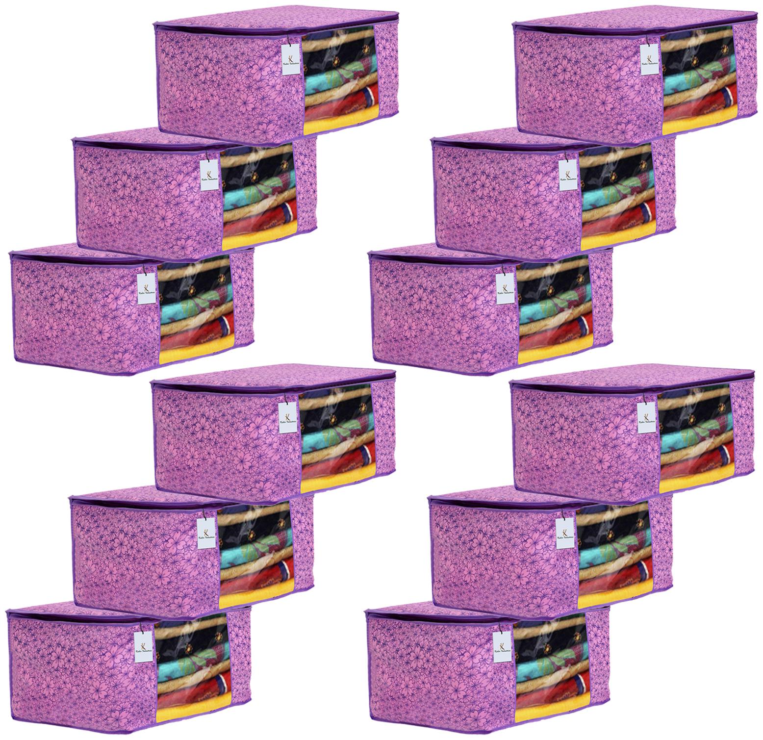 Kuber Industries Metalic Flower Design 12 pc Non Woven Saree Cover Large(Pink Purple) - CTHH16271
Kuber Industries Metalic Flower Design 12 pc Non Woven Saree Cover Large(Pink Purple) - CTHH16271