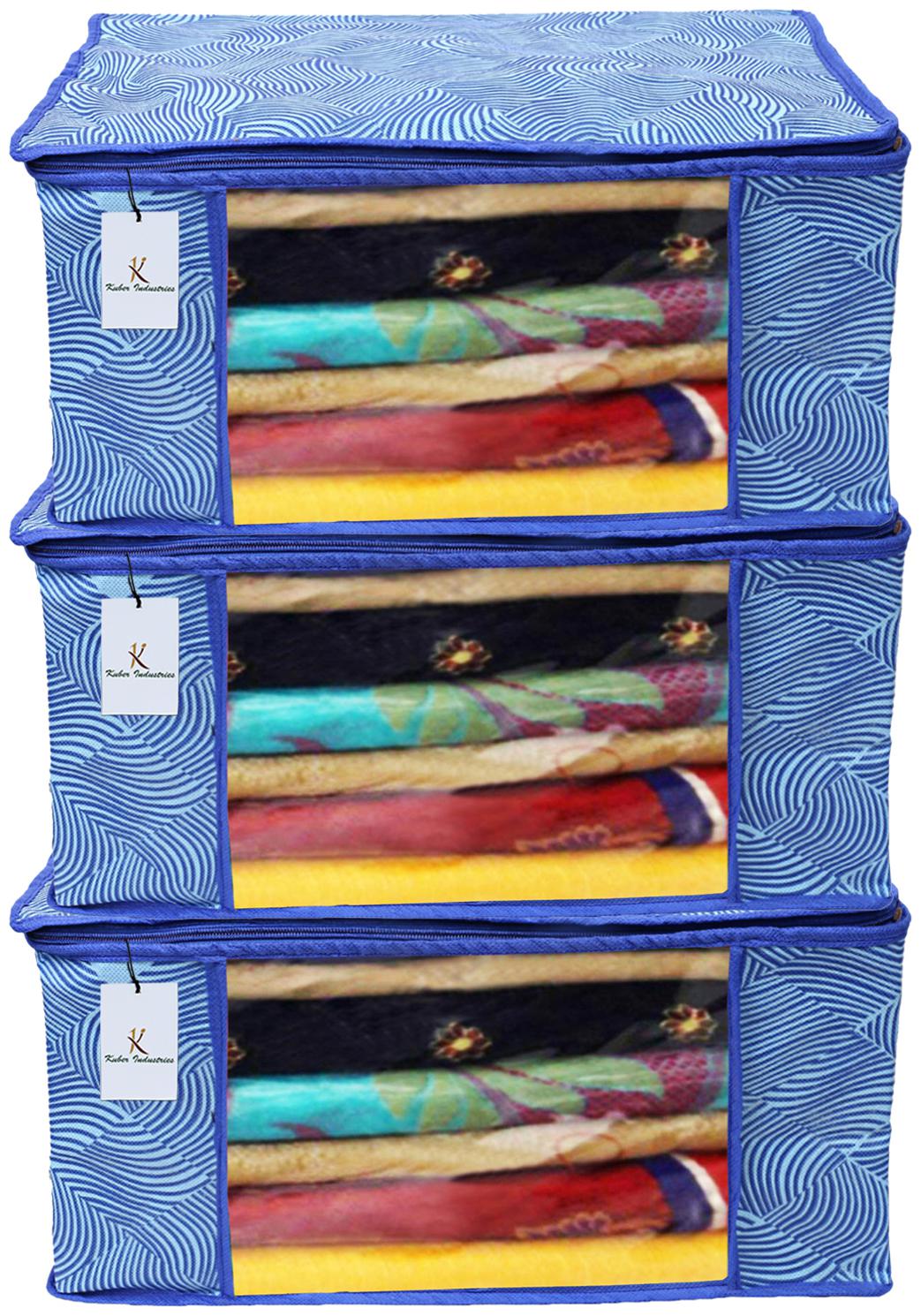 Kuber Industries Leheriya Design 3 pc Non Woven Saree Cover Large Royal Blue - CTHH11946
Kuber Industries Leheriya Design 3 pc Non Woven Saree Cover Large Royal Blue - CTHH11946