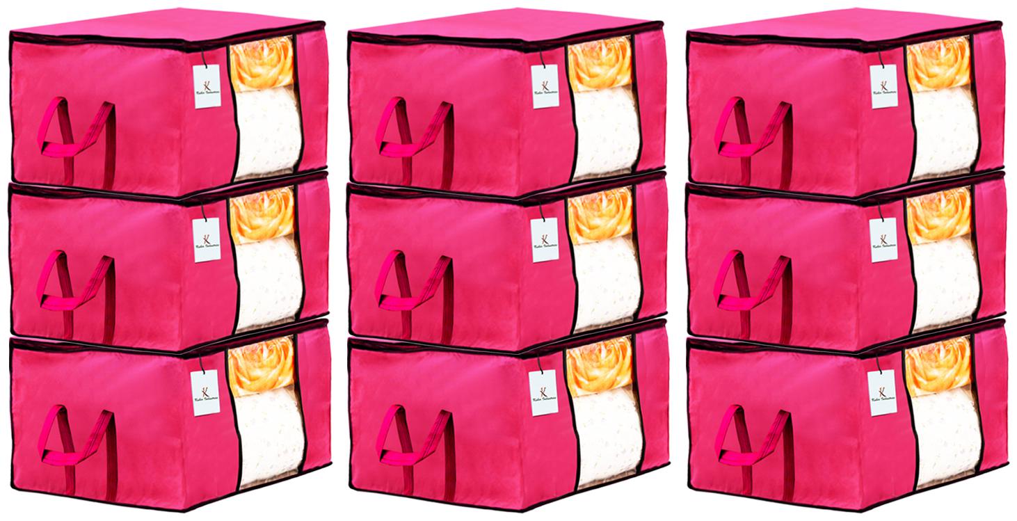 Kuber Industries Underbed Storage Bag Storage Organiser Blanket Cover Set of 9- Pink Extra Large Size CTHH14253
Kuber Industries Underbed Storage Bag Storage Organiser Blanket Cover Set of 9- Pink Extra Large Size CTHH14253