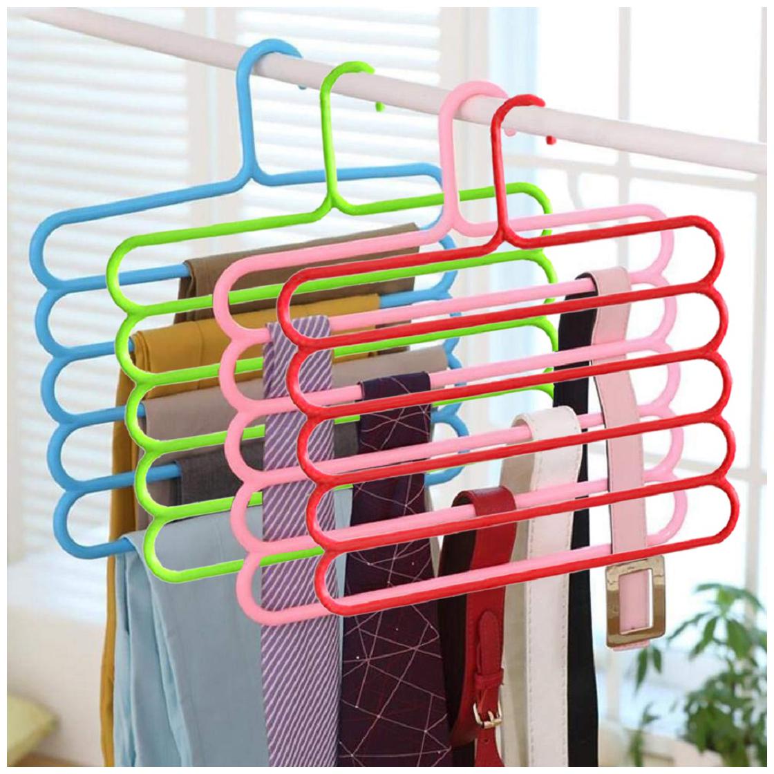 Kuber Industries 4 pcs Multi-Purpose 5 Layer Pants Clothes Hanger Wardrobe Storage Organizer(Multi) - CTHH14054
Kuber Industries 4 pcs Multi-Purpose 5 Layer Pants Clothes Hanger Wardrobe Storage Organizer(Multi) - CTHH14054