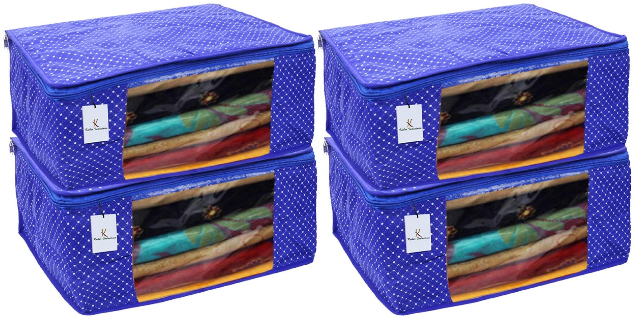 Kuber Industries Polka Dots 4 Piece Cotton 3 Layered Quilted Saree Cover Blue- CTHH22264
Kuber Industries Polka Dots 4 Piece Cotton 3 Layered Quilted Saree Cover Blue- CTHH22264