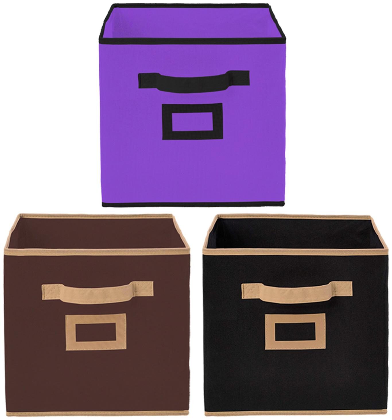 Kuber Industries Non Woven 3 pcs Large Foldable Storage Organiser Cubes Boxes (Black Coffee Purple) - CTHH16983
Kuber Industries Non Woven 3 pcs Large Foldable Storage Organiser Cubes Boxes (Black Coffee Purple) - CTHH16983