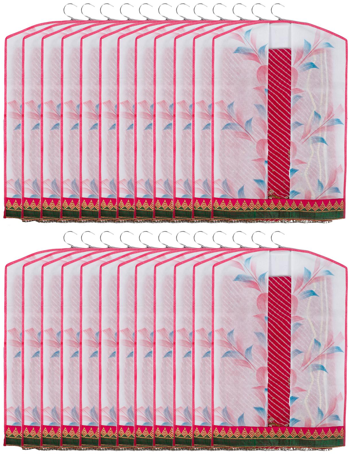 Kuber Industries Printed 24 Piece Non Woven Hanging Embroidered Saree Cover Wardrobe Organiser (Pink) - CTHH13723
Kuber Industries Printed 24 Piece Non Woven Hanging Embroidered Saree Cover Wardrobe Organiser (Pink) - CTHH13723