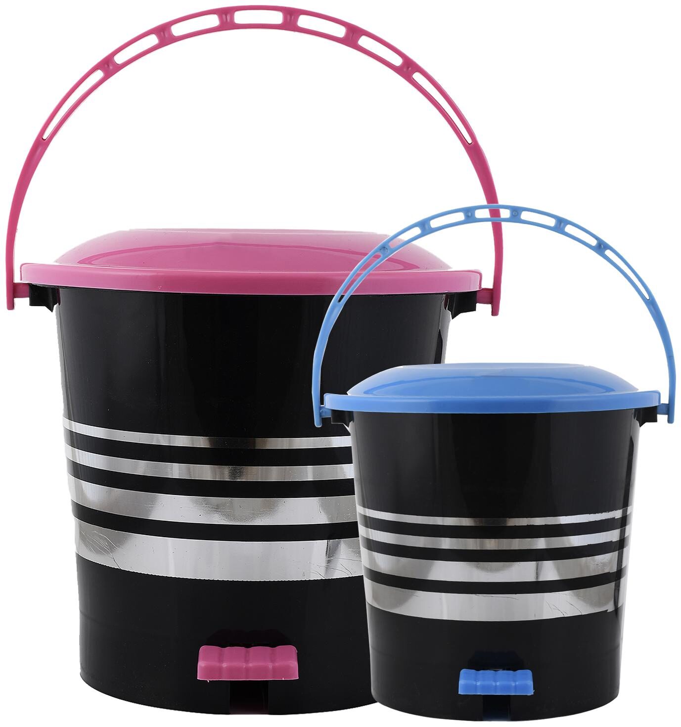 Kuber Industries 2 pcs Plastic Dustbin Garbage Bin with Handle 5 L 10 L (Pink Blue) - CTHH17443
Kuber Industries 2 pcs Plastic Dustbin Garbage Bin with Handle 5 L 10 L (Pink Blue) - CTHH17443