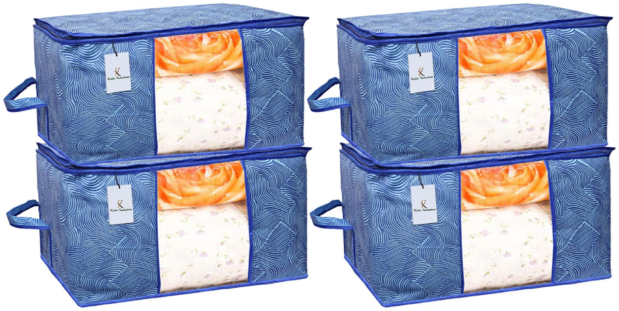 Kuber Industries Leheriya Design Underbed Storage Bag Storage Organiser Blanket Cover Set of 4 - Royal Blue Extra Large Size - CTHH11976
Kuber Industries Leheriya Design Underbed Storage Bag Storage Organiser Blanket Cover Set of 4 - Royal Blue Extra Large Size - CTHH11976
