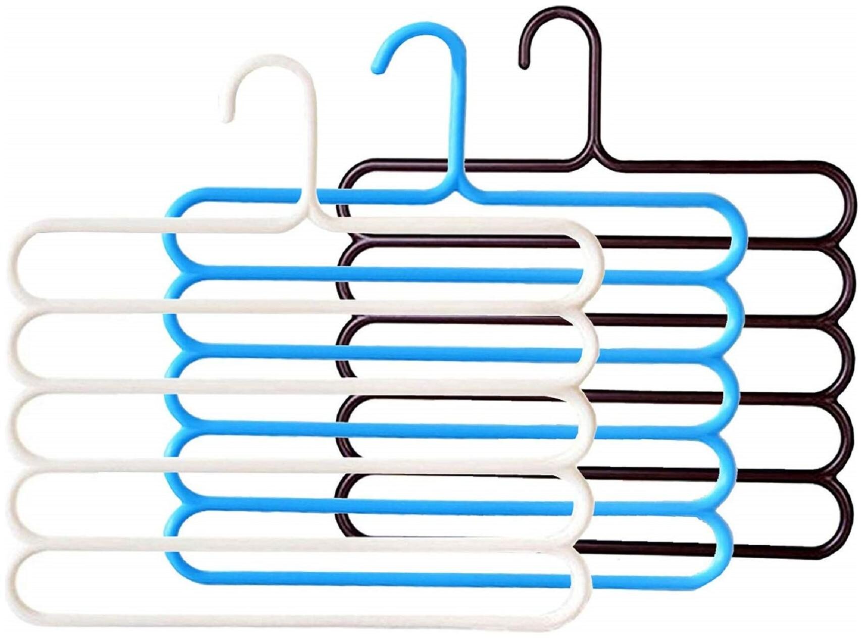 Kuber Industries 3 pcs Multi-Purpose 5 Layer Pants Clothes Hanger Wardrobe Storage Organizer(Multi) - CTHH14048
Kuber Industries 3 pcs Multi-Purpose 5 Layer Pants Clothes Hanger Wardrobe Storage Organizer(Multi) - CTHH14048