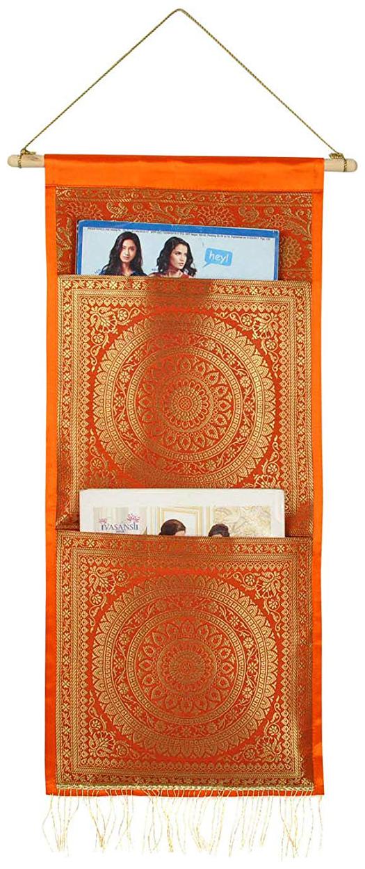 Lal Haveli Handmade Diningroom Decorative Wall Hanging 2 Pocket Orange Color 24 x 10 Inch
Lal Haveli Handmade Diningroom Decorative Wall Hanging 2 Pocket Orange Color 24 x 10 Inch