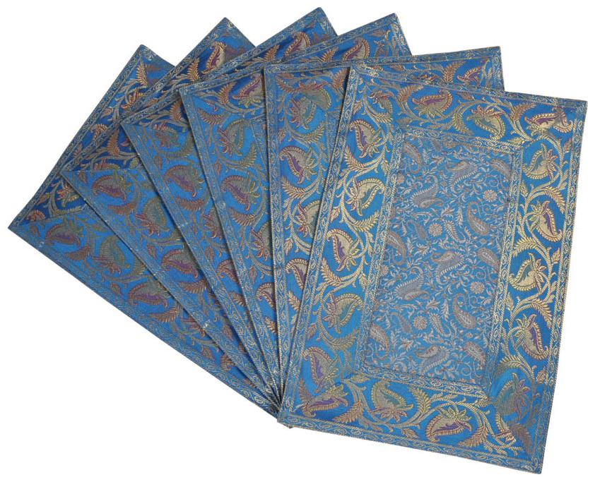 Lal Haveli Silk Kitchen Placemats Set for Dining Table Banarsi Silk Fabric Kitchen Mat Set of 6 Pieces
Lal Haveli Silk Kitchen Placemats Set for Dining Table Banarsi Silk Fabric Kitchen Mat Set of 6 Pieces