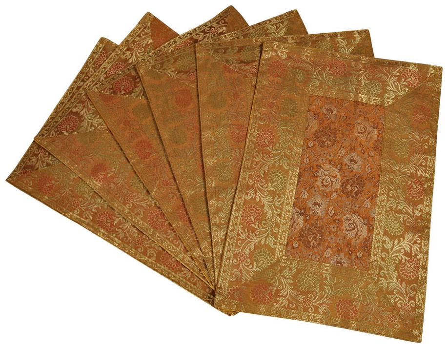 Lal Haveli Silk Kitchen Placemats Set for Dining Table Banarsi Silk Fabric Kitchen Mat Set of 6 Pieces
Lal Haveli Silk Kitchen Placemats Set for Dining Table Banarsi Silk Fabric Kitchen Mat Set of 6 Pieces