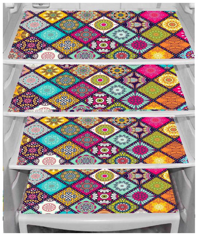 LooMantha Pack Of 4 Refrigerator Fridge Drawer Mats L-3 Design 
LooMantha Pack Of 4 Refrigerator Fridge Drawer Mats L-3 Design