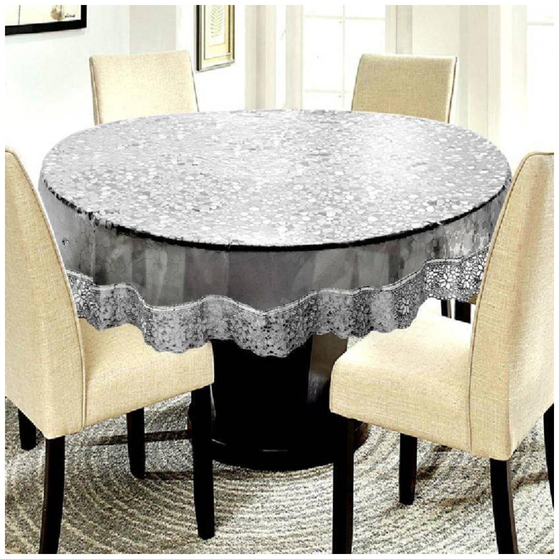 LooMantha Self Design 60 inch Round 3D Center Table Cover (PVC Pack of 1 With Silver Lace)
LooMantha Self Design 60 inch Round 3D Center Table Cover (PVC Pack of 1 With Silver Lace)