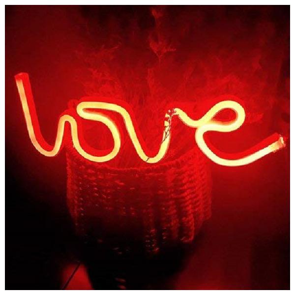 Love Neon LED Light Sign for Room Decoration Accessory Table Decoration Gifts Night Light with USB (Red)
Love Neon LED Light Sign for Room Decoration Accessory Table Decoration Gifts Night Light with USB (Red)