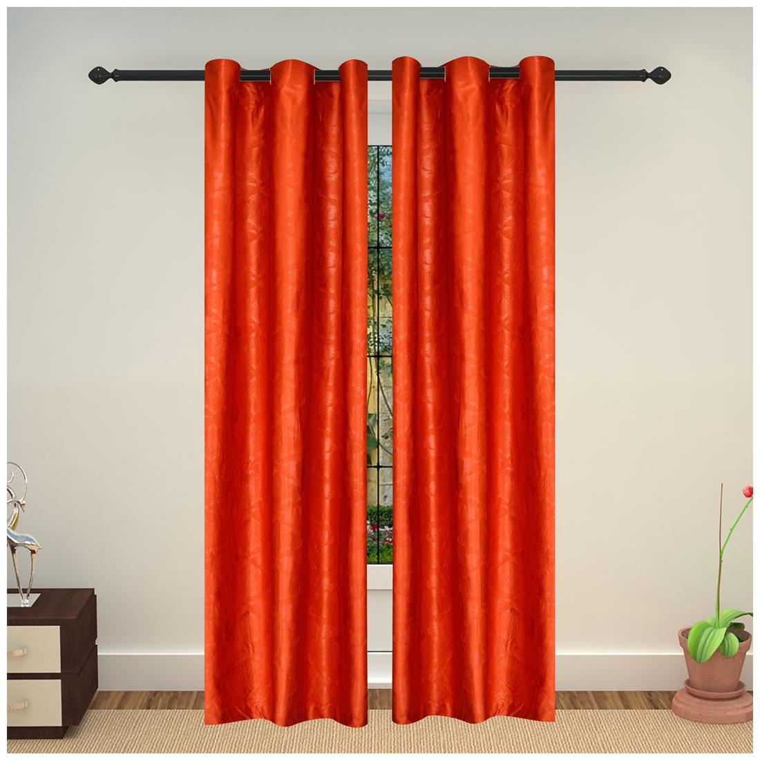 Lushomes Embossed Orange Blueberry Curtain with 6 plastic eyelets for Doors (Single pc pack)
Lushomes Embossed Orange Blueberry Curtain with 6 plastic eyelets for Doors (Single pc pack)