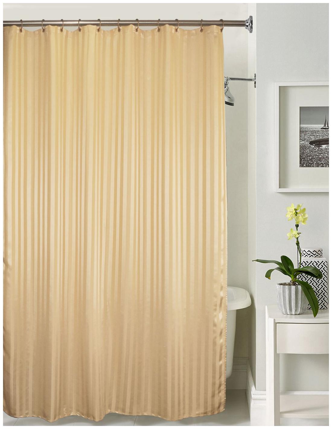 Lushomes thick striped Beige water repellent shower curtain with 12 eyelets and 12 C-hooks (72 x 80 or 185 x 205 cms)
Lushomes thick striped Beige water repellent shower curtain with 12 eyelets and 12 C-hooks (72 x 80 or 185 x 205 cms)